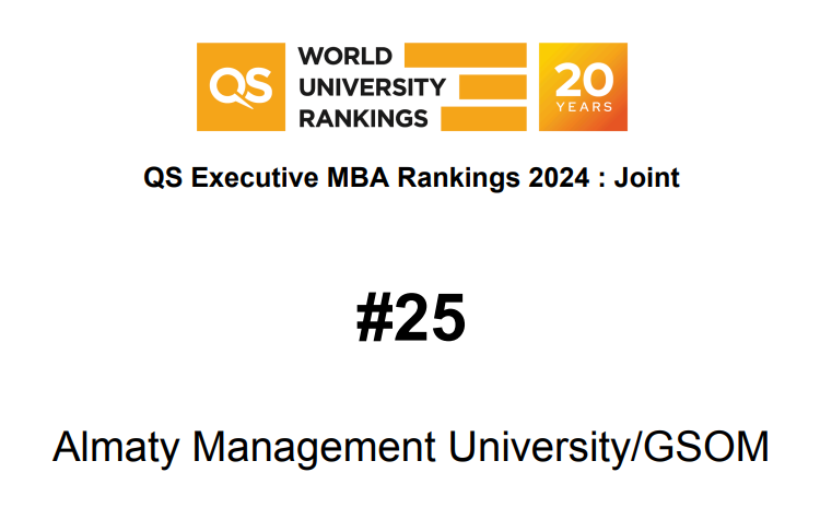  25 место в рейтинге QS Executive MBA Rankings 2024