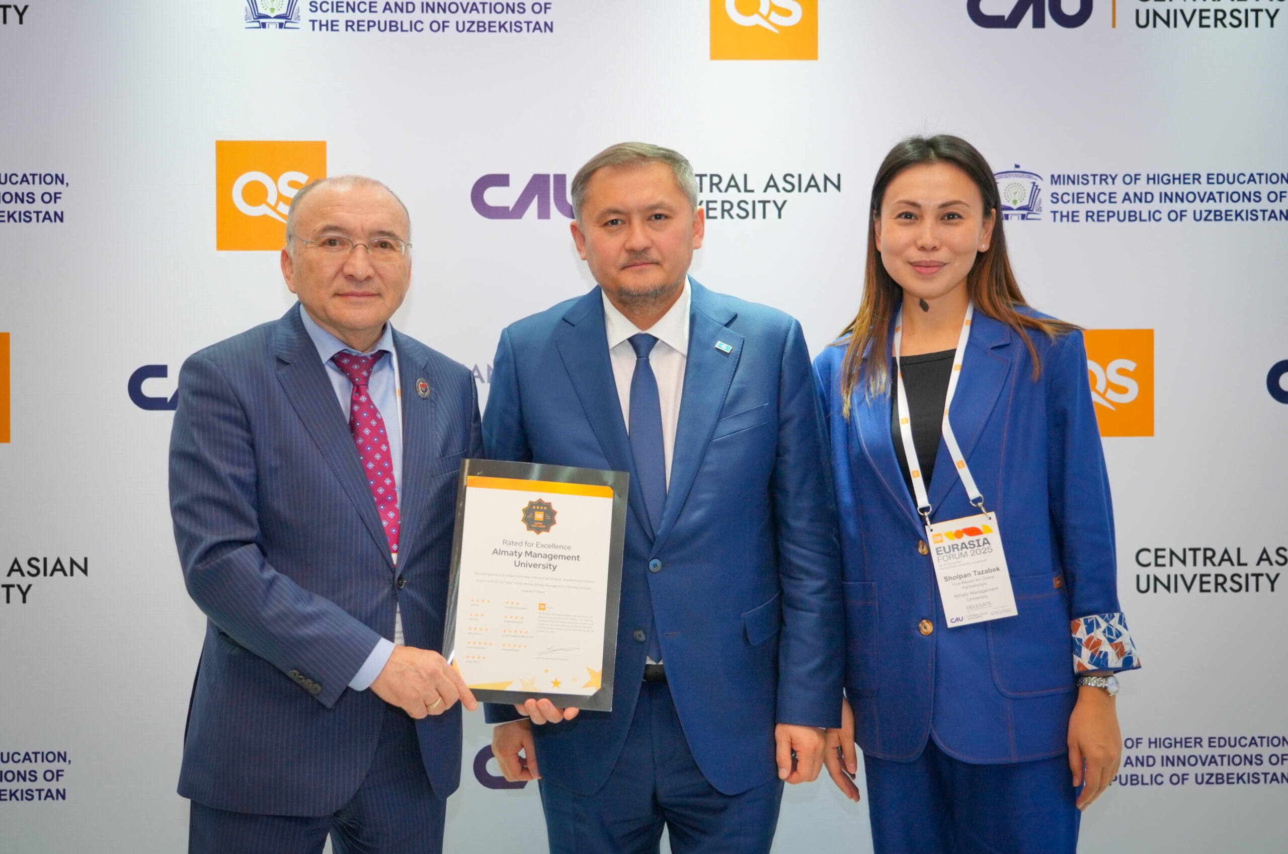 AlmaU жетістігі QS Eurasia Forum 2025 алаңында тағы да атап өтілді
