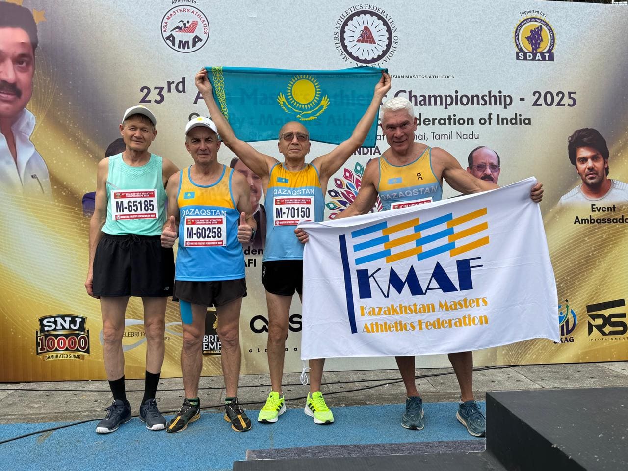 Один из учредителей AlmaU, Тулеген Кожахметов, завоевал пять медалей на 23-м Азиатском чемпионате мастеров по легкой атлетике