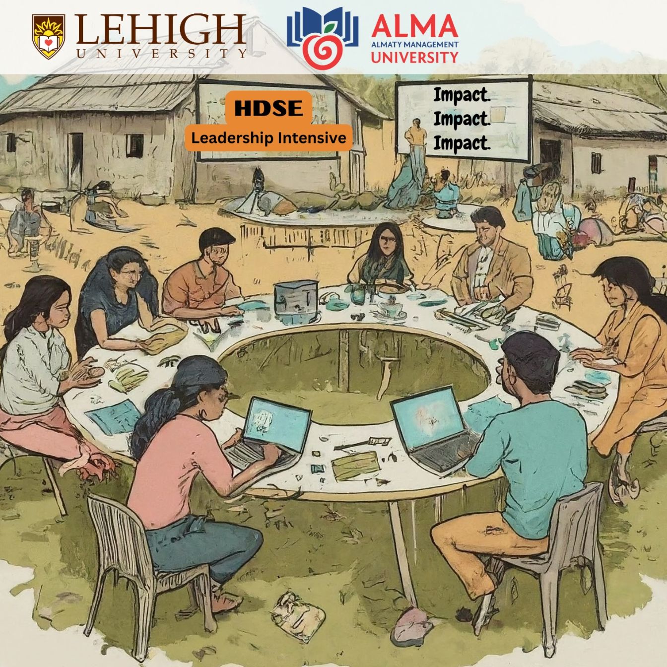 AlmaU және Lehigh University HDSE Leadership Intensive 2026 халықаралық бағдарламасының қорытынды презентацияларын өткізуде